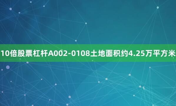 10倍股票杠杆A002-0108土地面积约4.25万平方米