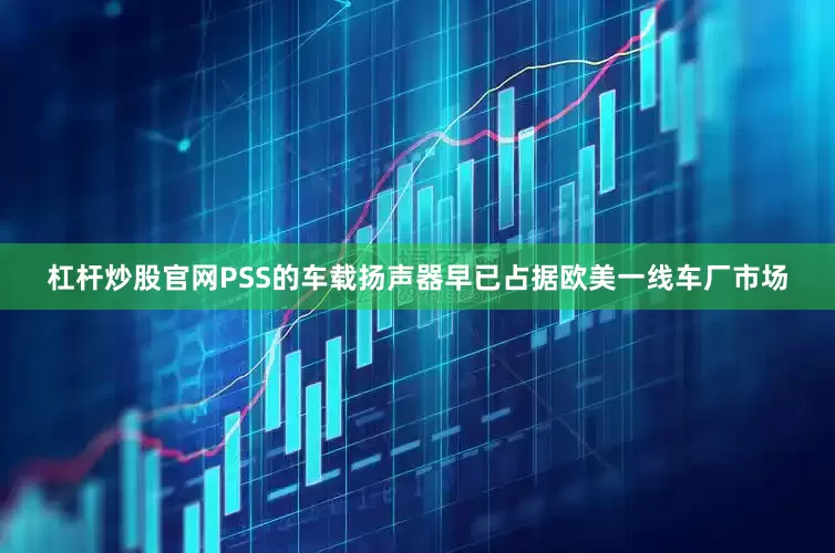 杠杆炒股官网PSS的车载扬声器早已占据欧美一线车厂市场